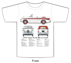 Singer Gazelle IIIA Convertible 1959-61 T-shirt Front